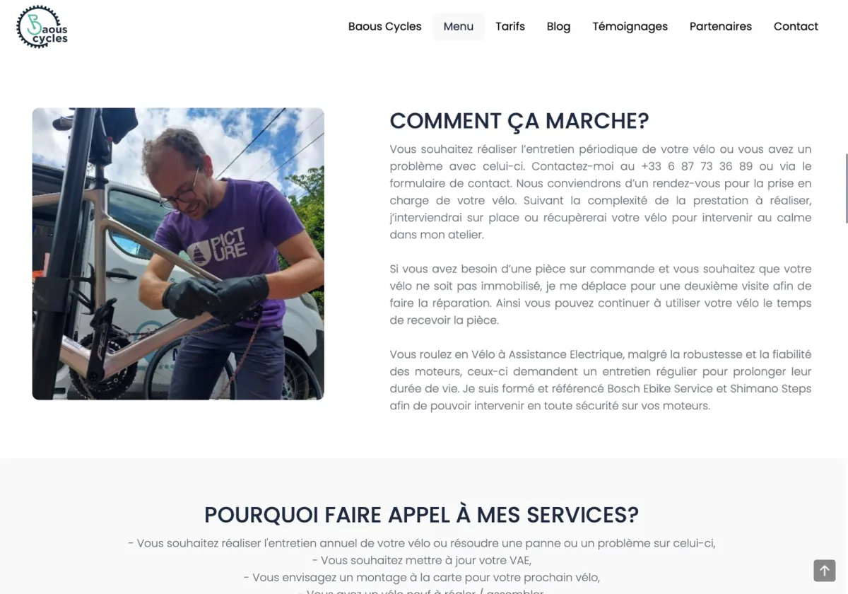 Atelier mobile de vélos
