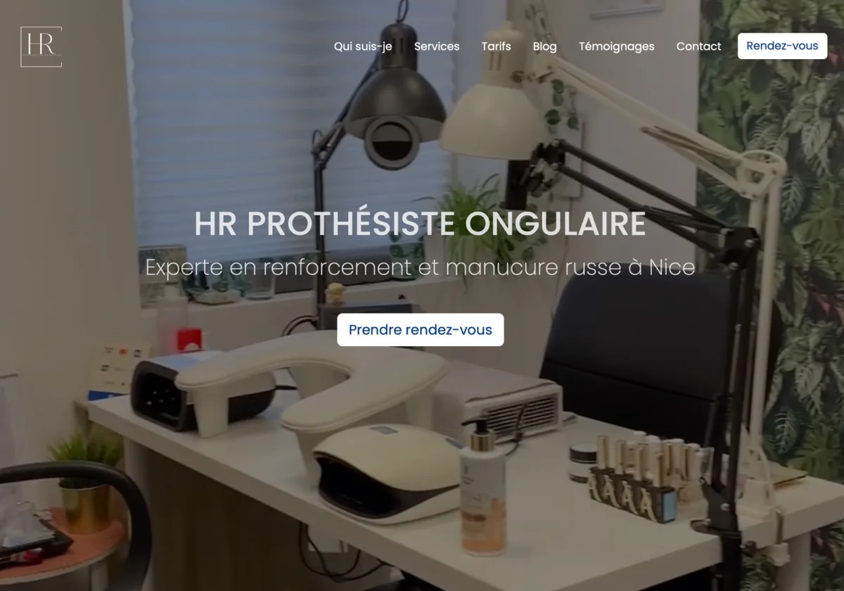 Studio de manucure avec réservation en ligne