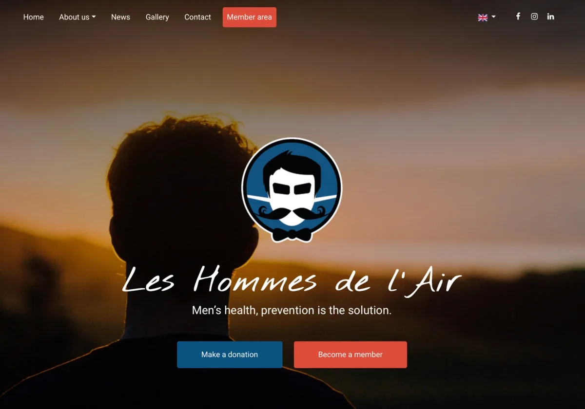 Site d'Association Air France dédiée à la santé masculine
