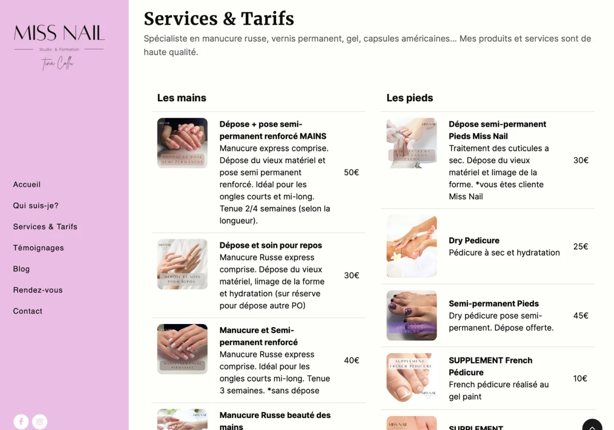 Salon de manucure et Nail Art