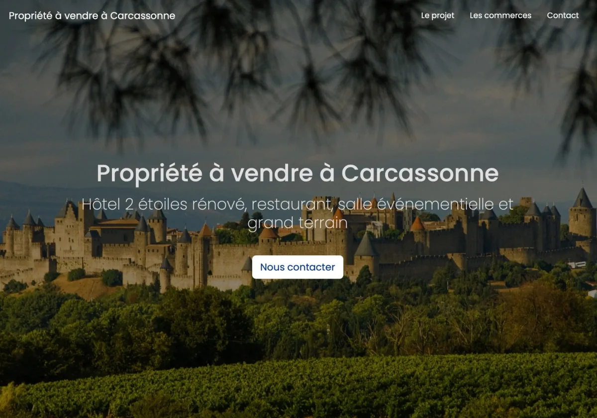 Site web de vente immobilière